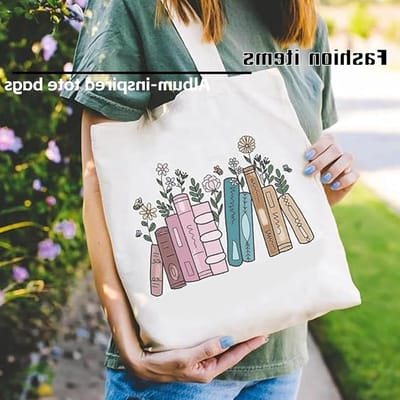 Duurzame Canvas Tote Bag voor Vrouwen, Herbruikbare Shopper met Schouderband voor Winkelen, Reizen en Feesten