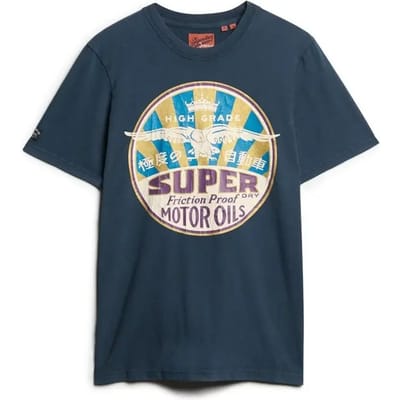 Superdry - Workwear T-shirt met Gasoline opdruk - Heren - T-shirts
