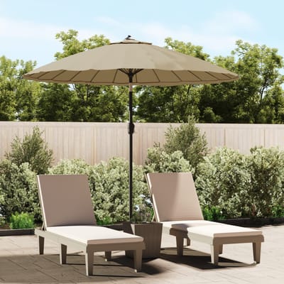 vidaXL - Parasol - met - aluminium - paal - 250 - cm - taupe