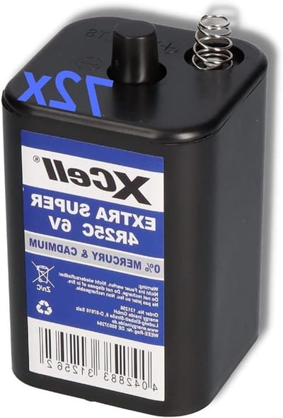 Batterij set - Lantaarn batterij - Bouwplaatsverlichting - Hoge capaciteit - 6 stuks - Zwart