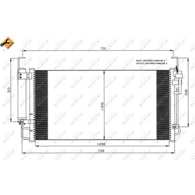 Condensator, airconditioning NRF 35473