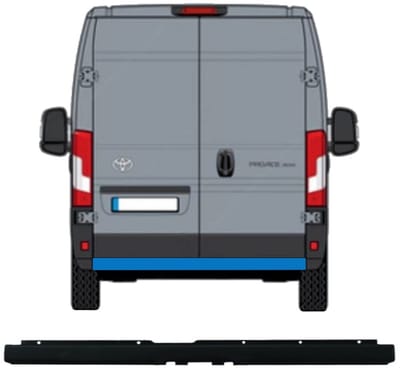 Achterbumper met opening voor trekhaak voor Toyota Proace Max 2024-