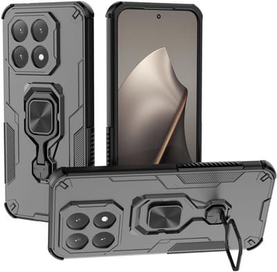MobyDefend Hoesje - Geschikt voor Xiaomi 15T - Dubbelgelaagde Pantsercase Met Standaard - Zwart