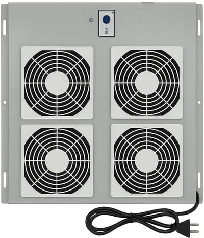 DSIT Fan-pakket met 4 ventilatoren en thermostaat geschikt voor Outdoor serverkasten - serverbehuizing - serverrack