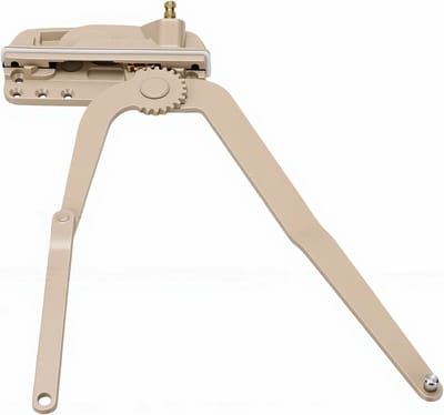 Draaibare Raamkruk - Raamopener Handkruk - Ramen Bediening - Dubbele Arm Stabiliteit - 38.99 cm Lengte - Zilverkleurig