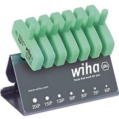 Wiha Stiftsleutelset met sleutelgreep TORX PLUS® 8-delig chemisch gezwart incl. werkbankhouder - 26261