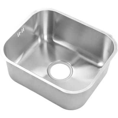 Camper Wasbak Roestvrij Staal 430x370x180mm Roestbestendig Grote Capaciteit voor Camper Jacht Motorhome gray