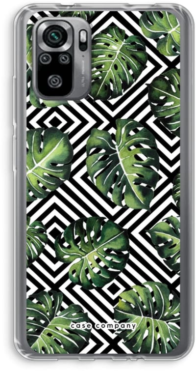 Case Company® - Hoesje geschikt voor Xiaomi Redmi Note 10S hoesje - Geometrische jungle - Soft Cover Telefoonhoesje - Bescherming aan alle Kanten en Schermrand
