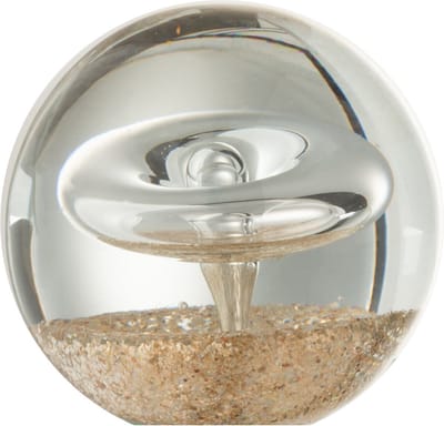 J-Line presse-papier Ring - glas - goud - small