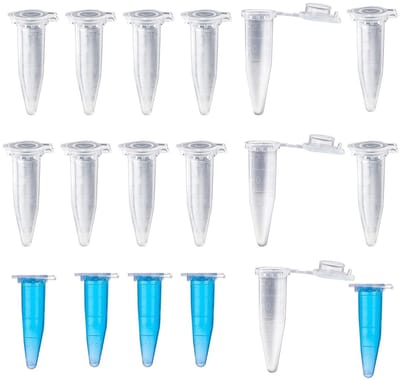 Microcentrifuge Tubes 2 ml Transparante Plastic Centrifuge Testbuizen voor Monsteropslag met Kliksluiting en Conische Bodem, Verpakking van 200 Stuks