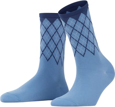 Burlington Mayfair damessokken - blauw (cornflower blue)
