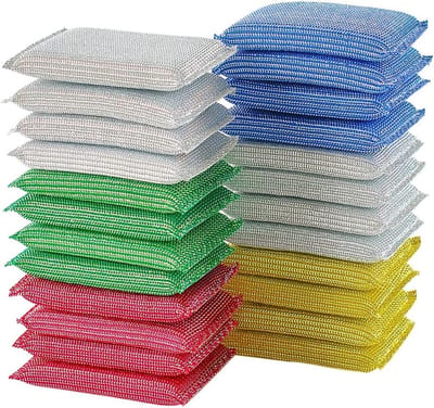 20 Stuks Keuken Schoonmaak Sponsen - Kleurige Cellulose Sponsen voor Krasvrije Reiniging in Keuken, Badkamer en Auto
