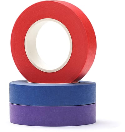 Plakband, 3 rollen afplakband, schildertape, 15 mm x 20 m, schilder, afplakband, schilderstap, premium schilderskape, universeel, verwijderbare schildertape voor schilderen, lakken, renoveren (rood