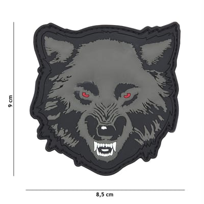 101 Inc Embleem 3D Pvc Wolf Grijs  11138