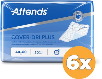 6x Attends Cover Dri+ 40 X 60 (50 stuks)