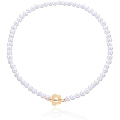 Nouveau Collier Ras du Cou Multicouche avec Petits Cœurs et Lune pour Femmes Couleur Or Chaîne Courte Pendentif Collier Bijou Cadeau white