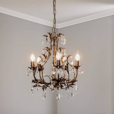 ONLI Kroonluchter Botte van metaal 5-lamps brons
