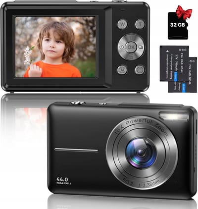 Digitale Camera - HD 1080P - 44MP - 16x digitale zoom - Ingebouwde invulverlichting - Anti-shake functie - Geschikt voor beginners, kinderen en tieners