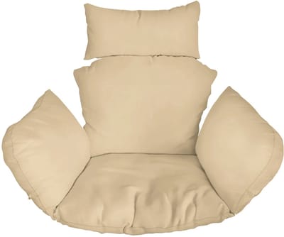 FEROCITY - Hangstoel Kussen XXL - Hangstoelkussen - Tuincocon Kussen - Schommelkussen - Polyester - Beige