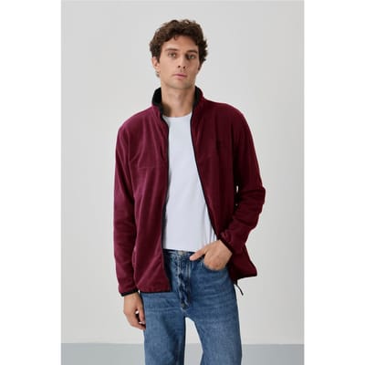 Heren Pluche Rits-Voorkant Sweatshirt