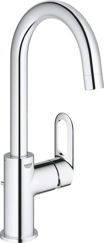 GROHE BauLoop wastafelkraan L-size - Hoge draaibare uitloop - Met waste - chroom