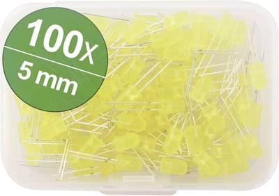 Quadrios LED-assortiment Geel Rond 5 mm 800 mcd 30 mA 2.0 V Box
