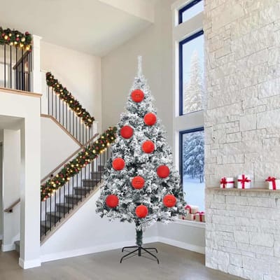 vidaXL - Kerstbal - Set - XXL - 3 - st - Rood - Ø - 25 - cm - Kunststof