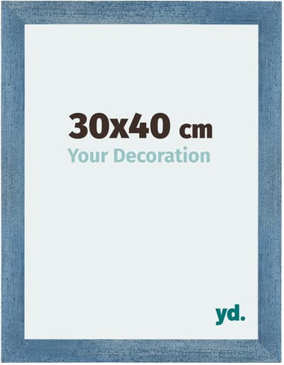 Your Decoration - Puzzellijst 30x40 cm - Helder Blauw Geveegd - Puzzellijst 500-1000 stukjes - MDF Fotolijst - Mura