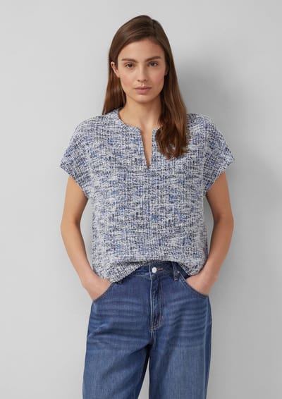 s.Oliver - female - Bouclé shirt met glittergaren