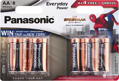 PANASONIC ALKALINE EVERYDAY POWER AA 8X