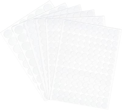 Dailygoods- Schroefgathoezen 688 Stuks - Zelfklevende PVC - Multisize - Witte Houtstickers - Bescherming tegen Stof/Krassen - Praktisch in Gebruik - Schroefdeksels