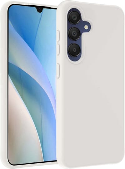 Hoesje - Geschikt voor Samsung Galaxy A15 - Sterk & Shockproof - Siliconen Case - Hoes Cover - Telefoonhoes - Wit