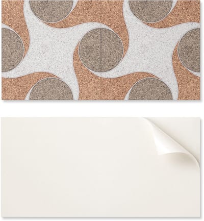 Zelfklevend vinylpaneel voor een tienerkamer, 100x50 cm, patroon met cirkels en golven.