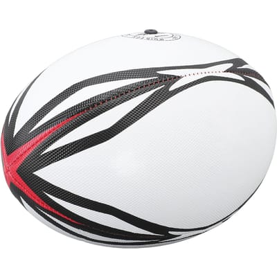 Ballon de rugby numéro 9 Ballon d'entraînement gonflable PVC haute élasticité Ballon de rugby pour match et entraînement quotidien Blanc gray