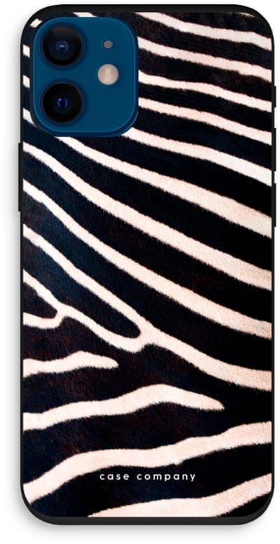 Case Company® - Hoesje geschikt voor iPhone 12 mini hoesje - Zebra - Biologisch Afbreekbaar Telefoonhoesje - Bescherming alle Kanten en Schermrand