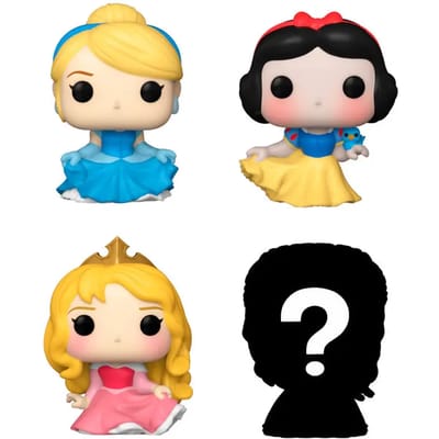 Funko Bitty Pop: Disney Princess 4-Pack Series 3 - Cinderella 222 - Snow White 339 - Aurora 325 + Mystery