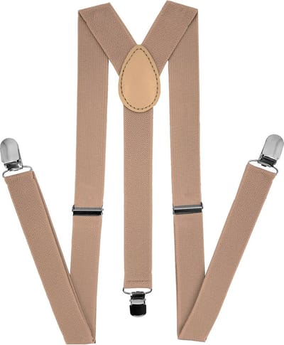 Fako Fashion - Heren Bretels - Dames Bretels - Effen - 100cm - Licht Khaki