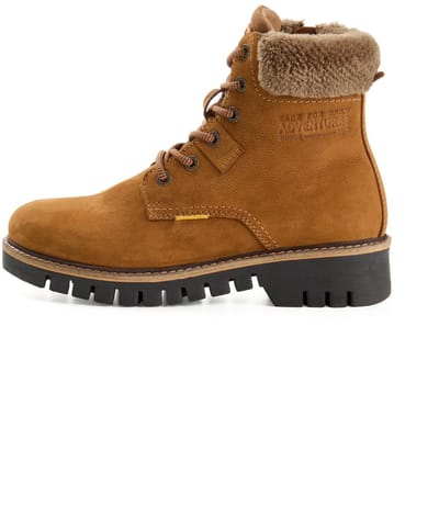 camel active Leren schoen met zijrits - Maat womenswear-36 - Oranje