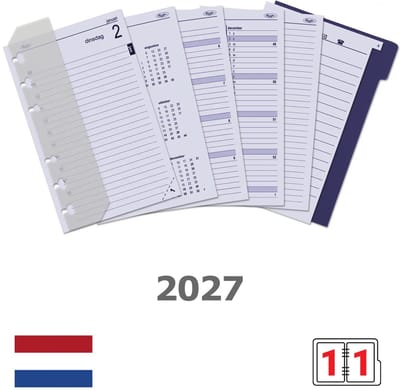 Kalpa 6321-27 150 x 95 mm Senior Planner Organizer Vulling 1 Dag per Pagina NL Jaardoos 2027
