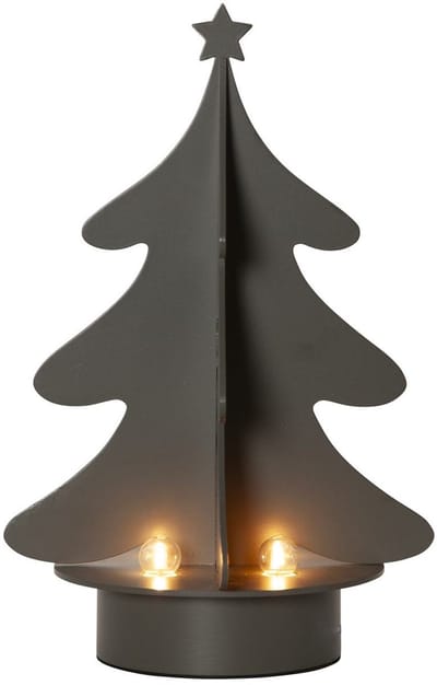 Star Trading Kerstlamp 'Afton' met 4 x E10 lampen, netvoeding, groen, H 31cm, Ø 21cm