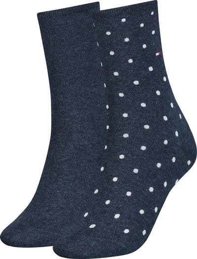 Tommy Hilfiger WOMEN SOCK DOT 2P Vrouwen Sokken Maat 35-38
