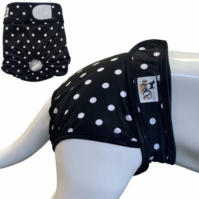 Dogs&Co® Loopsheidbroekje Polka Dot - Maat XS - Katoen & Mesh Stretchy met Klittenband - Hondenluier - Loopsheidbroekje hond - Honden - Incontinentiebroekjes