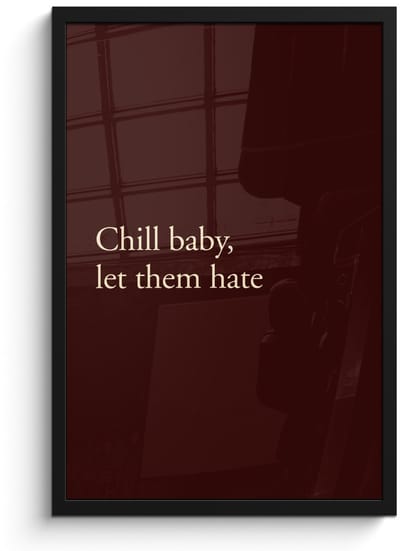 Poster in lijst - Fotolijst 40x60 cm - Posters - Tekst - Rood - Minimalistisch - Posterlijst zwart - Decoratie - Wanddecoratie woonkamer - Muurdecoratie slaapkamer