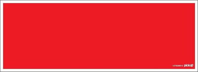 Pickup bord 33x12 cm - rood bord zonder tekst