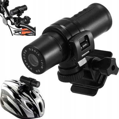 Helmet Camera 1080P - Draagbare Sportcamera - Voor Fietsen, Skiën en Actie - Waterdichte Actiecamera met Helmbevestiging
