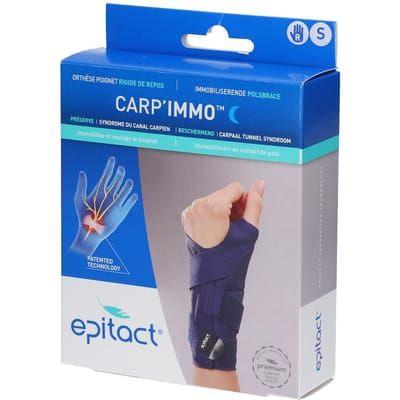 Epitact® Carp'Activ™ Soepele Polsbrace voor de Nacht Rechts Small 1 Verband(en)