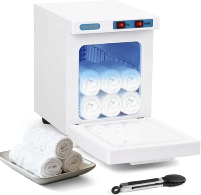 KZQ Elektrische handdoekverwarmer - 5 liter inhoud voor 8 tot 12 handdoeken - Temperatuur tot 70°C - 360° rondom verwarming - Professioneel voor salon barber en spa - Wit