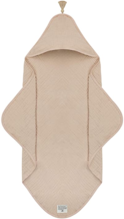 Baby Bello - Badcape - toasted almond/Beige - Biologisch katoen - Extra Zacht - 75x75cm