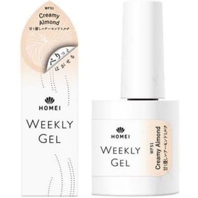 Homei - Weekly Gel Nail Polish Magnet Glitter WF51 Creamy Almond 10ml