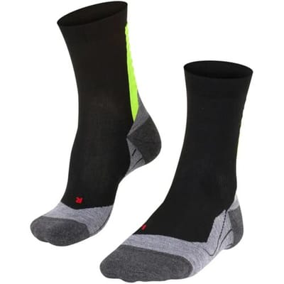 FALKE Achilles beschermt de achillespees functioneel materiaal hardloopsokken heren zwart - maat 46-48